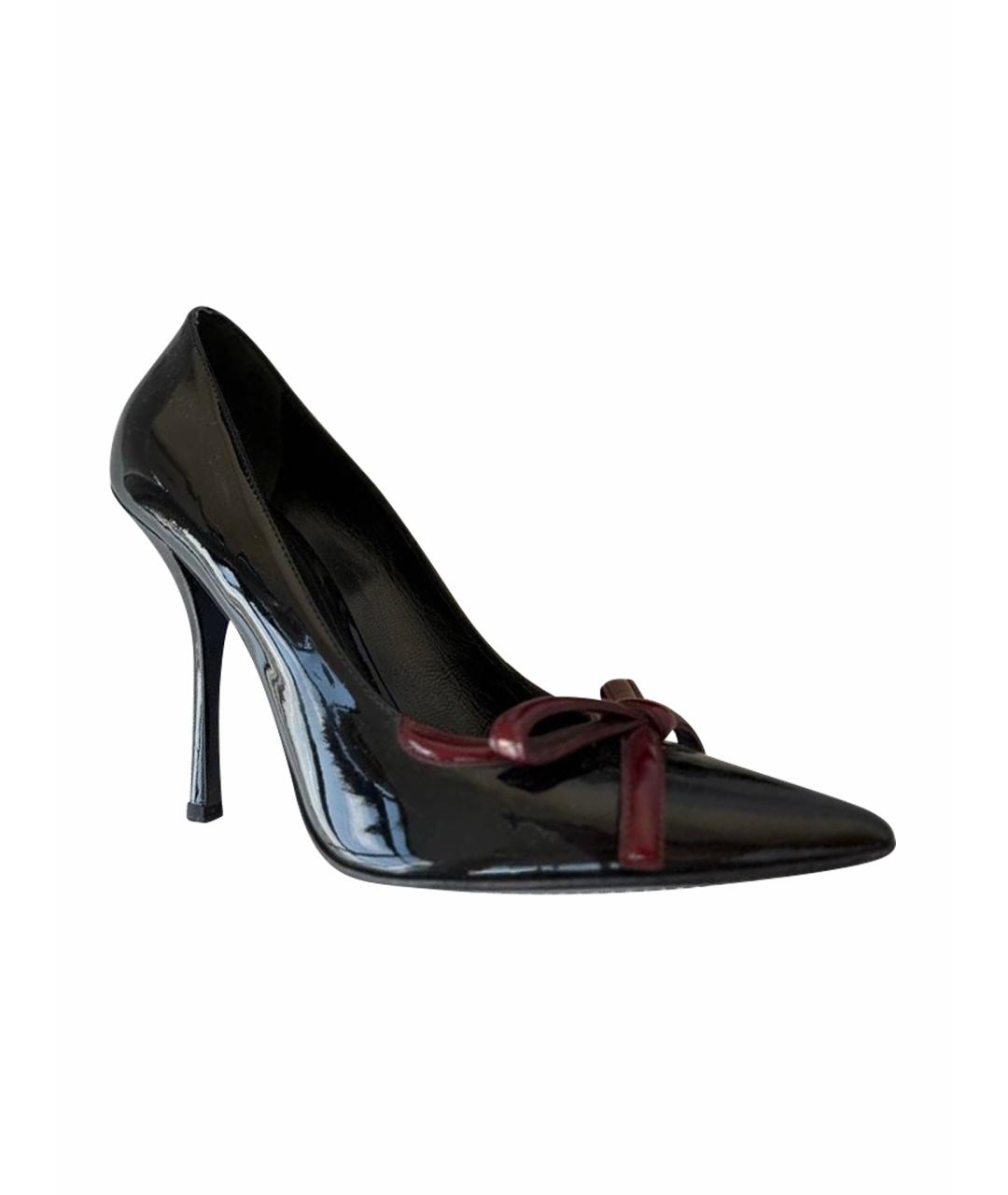PRADA Черные туфли из лакированной кожи, фото 1