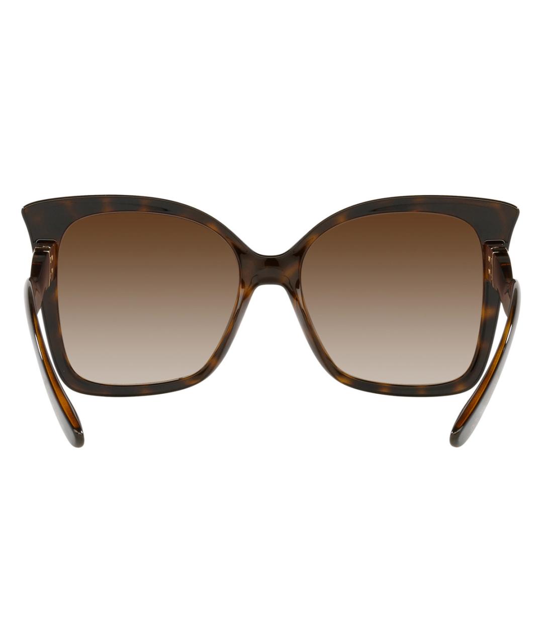 DOLCE&GABBANA Коричневые пластиковые солнцезащитные очки, фото 6