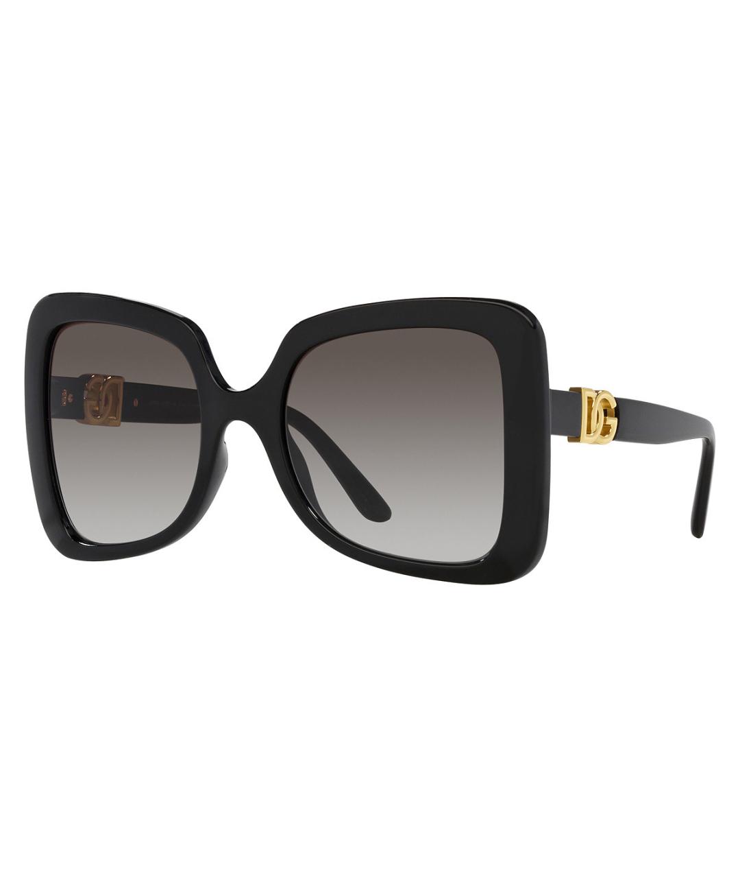 DOLCE&GABBANA Черные пластиковые солнцезащитные очки, фото 1