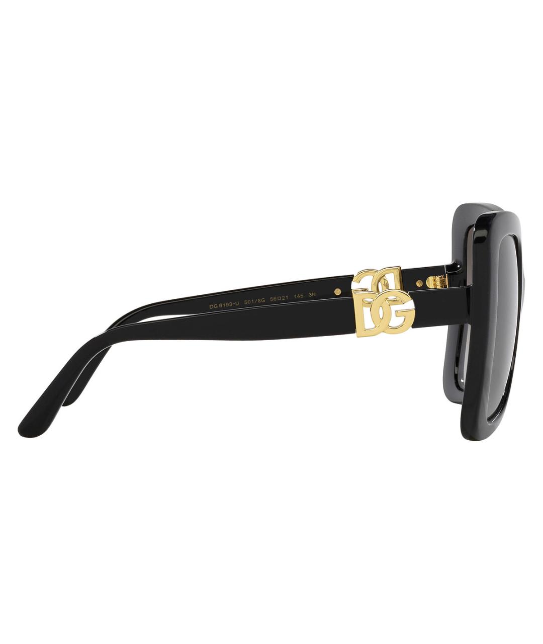DOLCE&GABBANA Черные пластиковые солнцезащитные очки, фото 3