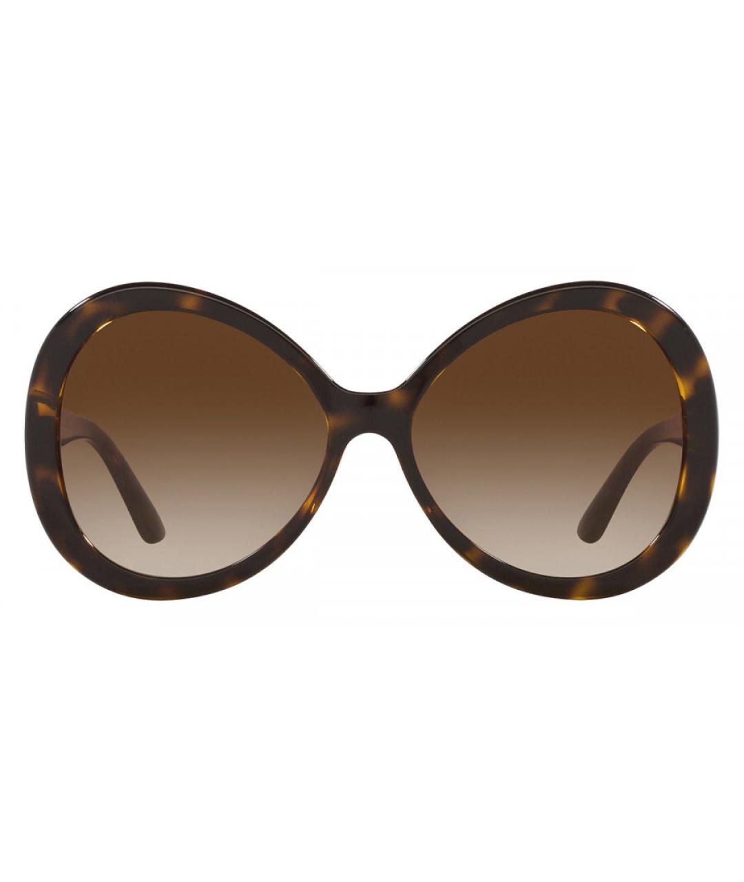 DOLCE&GABBANA Коричневые пластиковые солнцезащитные очки, фото 2