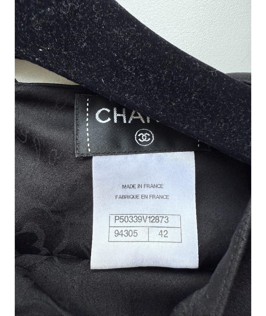 CHANEL Черная шелковая блузы, фото 3