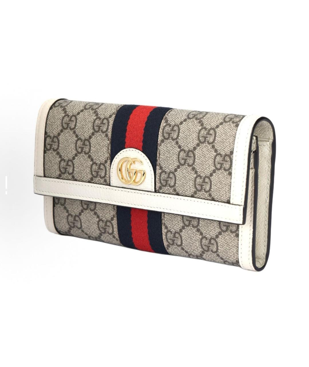 GUCCI Белый полиуретановый кошелек, фото 2