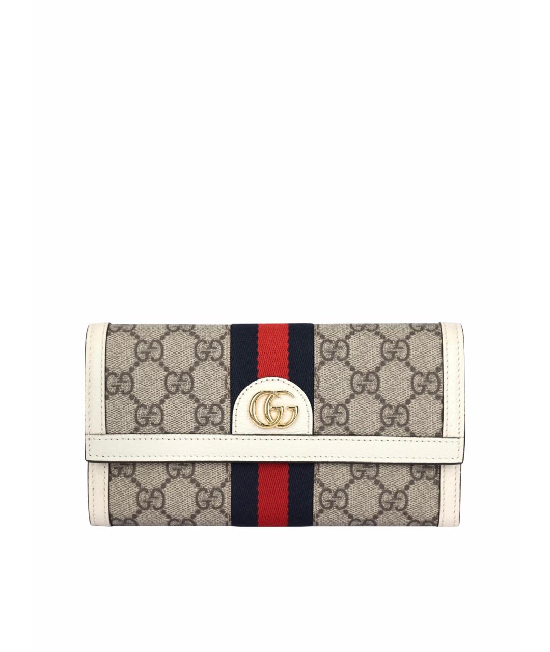 GUCCI Белый полиуретановый кошелек, фото 1