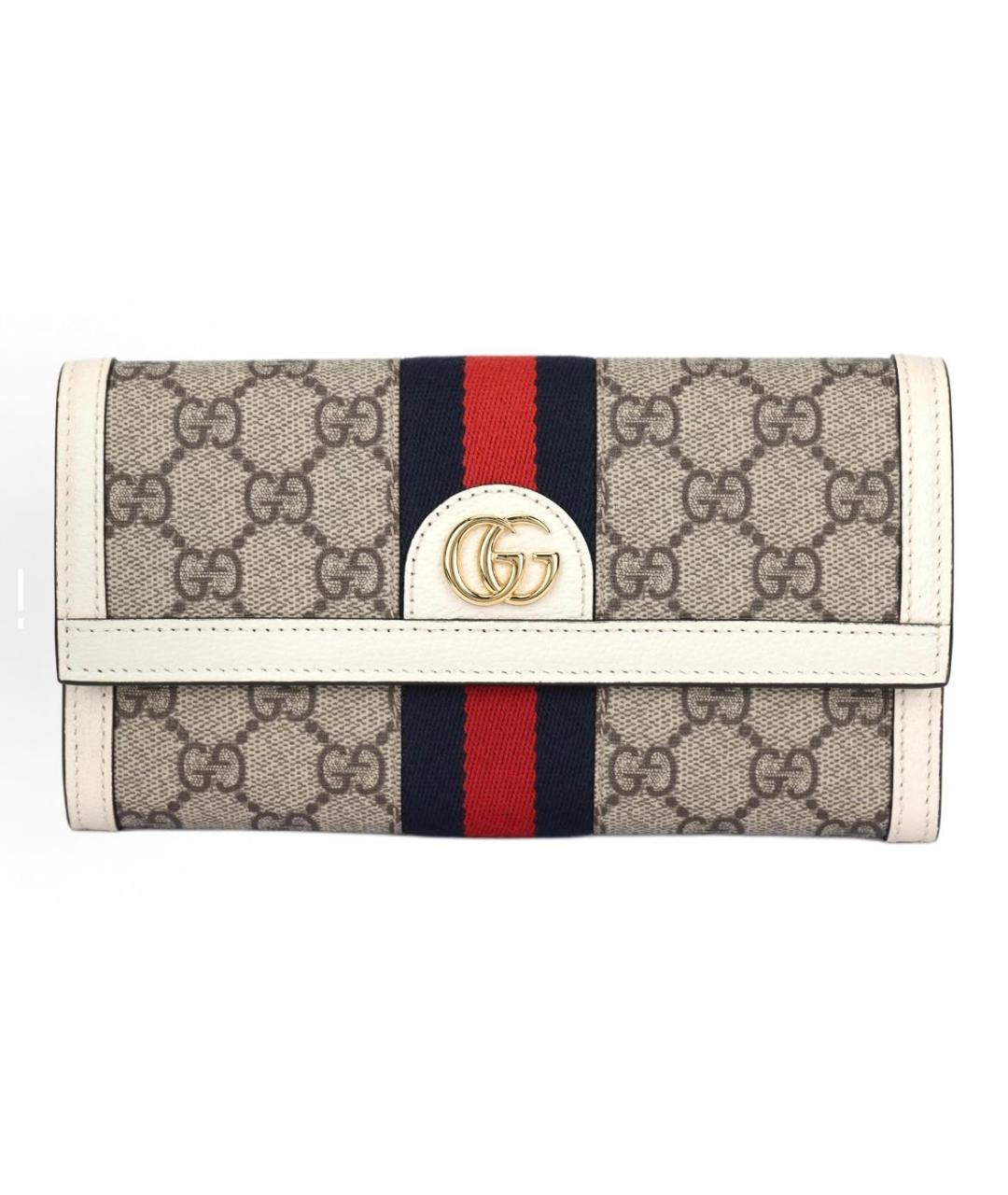 GUCCI Белый полиуретановый кошелек, фото 6