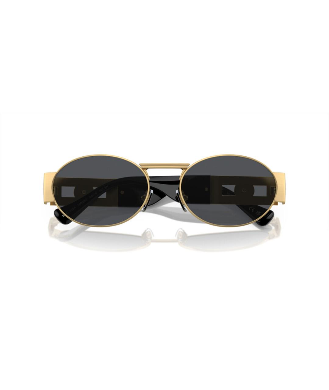 VERSACE Золотые металлические солнцезащитные очки, фото 6