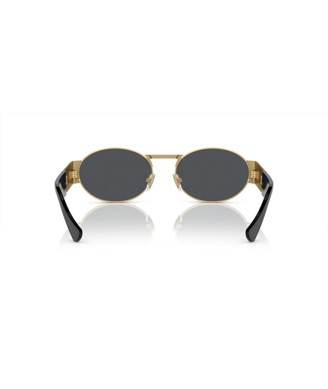 VERSACE Золотые металлические солнцезащитные очки, фото 5