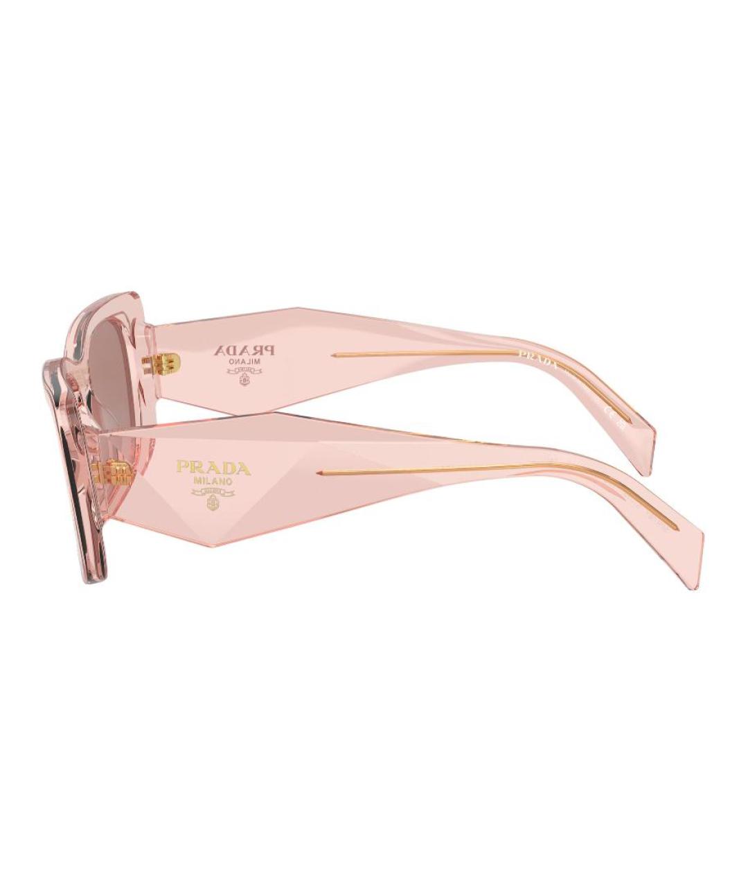 PRADA Розовые пластиковые солнцезащитные очки, фото 3