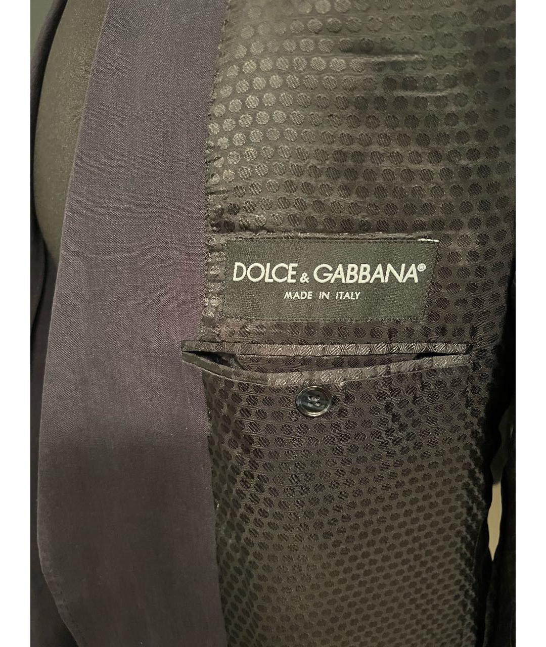 DOLCE&GABBANA Темно-синий льняной жакет/пиджак, фото 4
