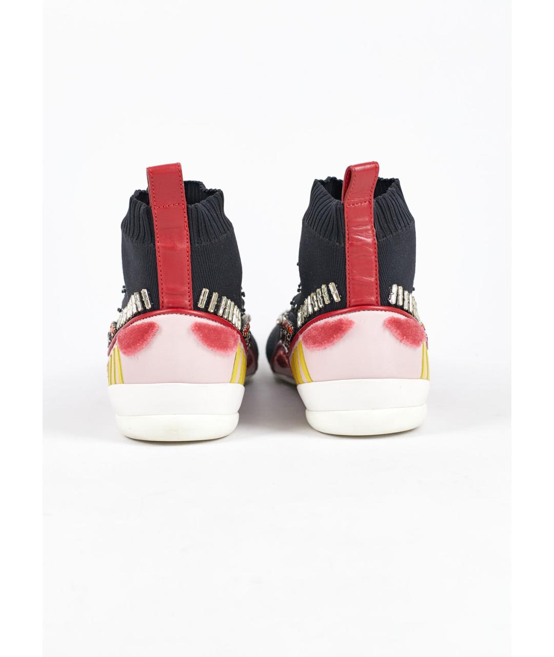 VALENTINO Черные текстильные кроссовки, фото 4
