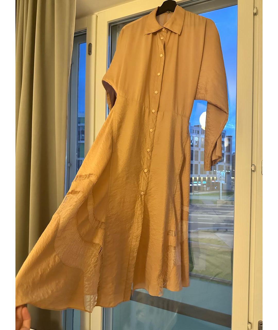 NINA RICCI Коралловое хлопковое коктейльное платье, фото 7