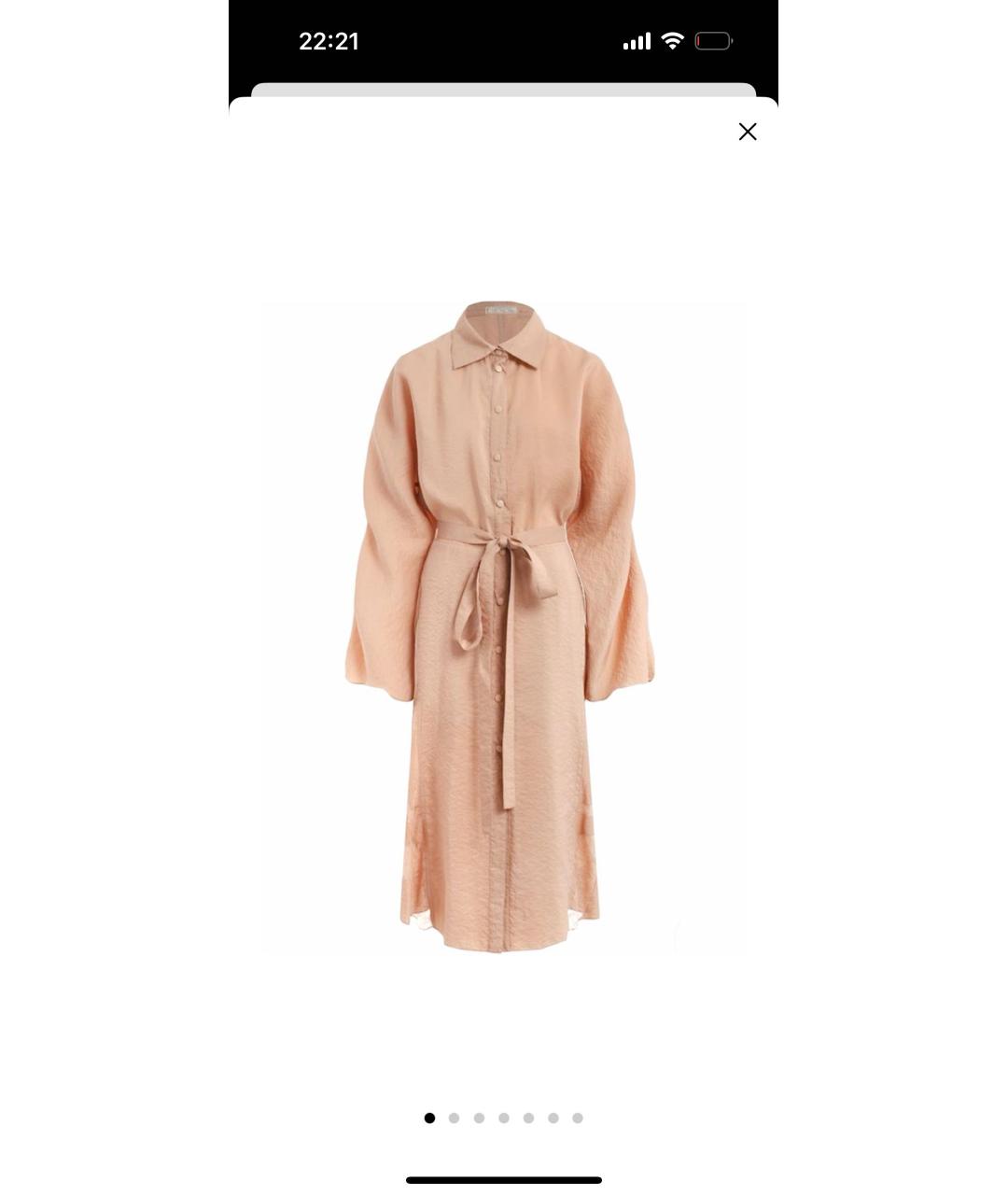 NINA RICCI Коралловое хлопковое коктейльное платье, фото 9