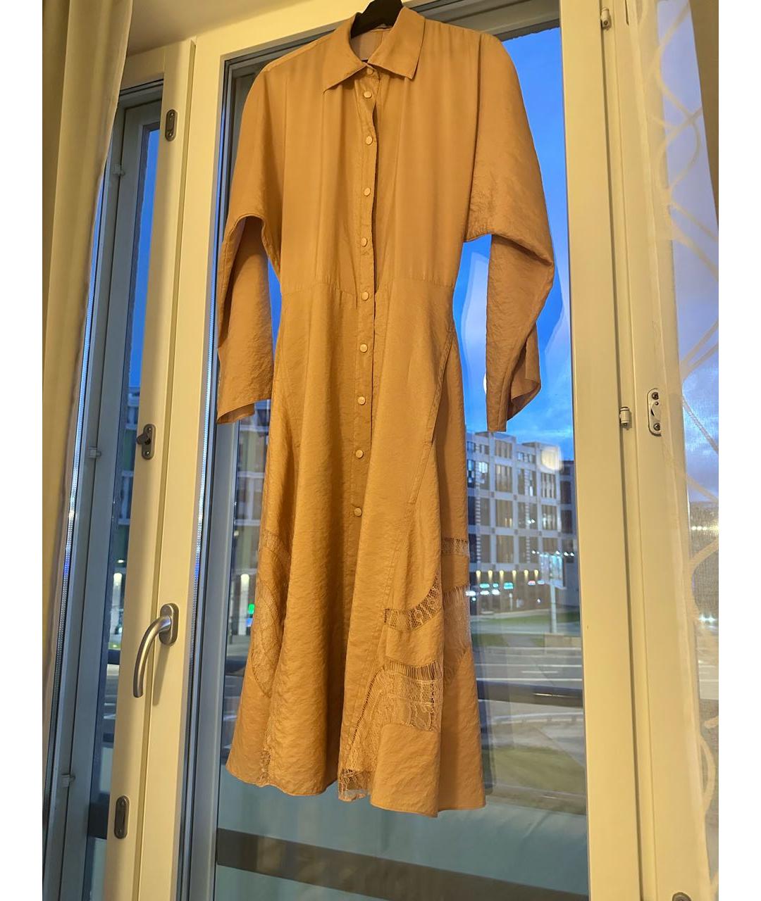 NINA RICCI Коралловое хлопковое коктейльное платье, фото 8