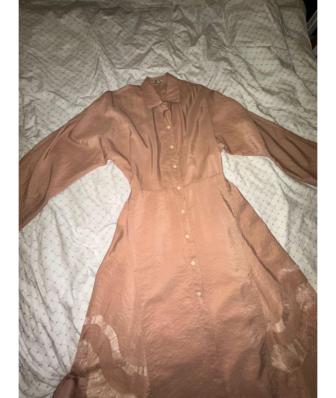 NINA RICCI Коралловое хлопковое коктейльное платье, фото 5