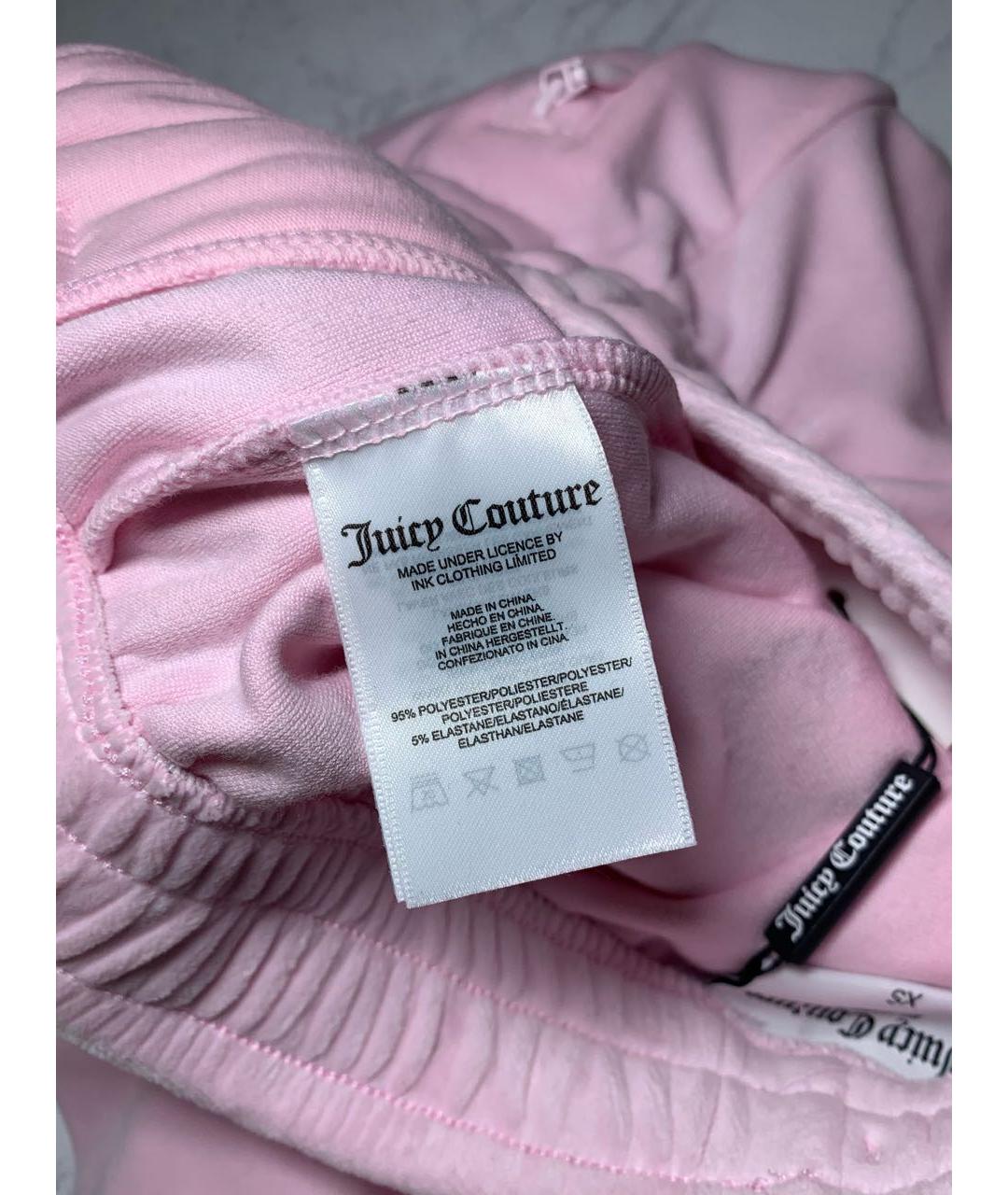 JUICY COUTURE Розовые велюровые спортивные брюки и шорты, фото 8