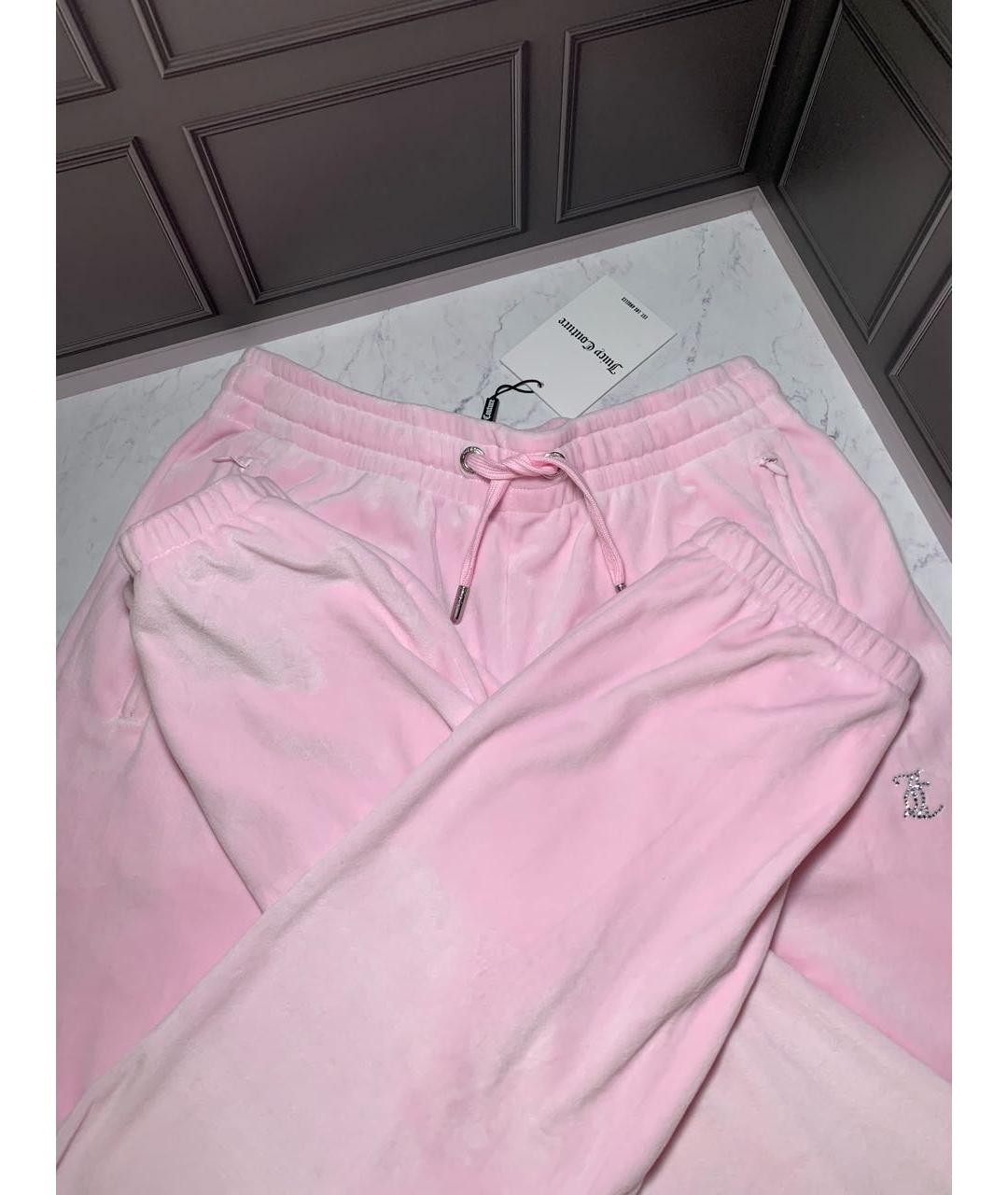 JUICY COUTURE Розовые велюровые спортивные брюки и шорты, фото 5