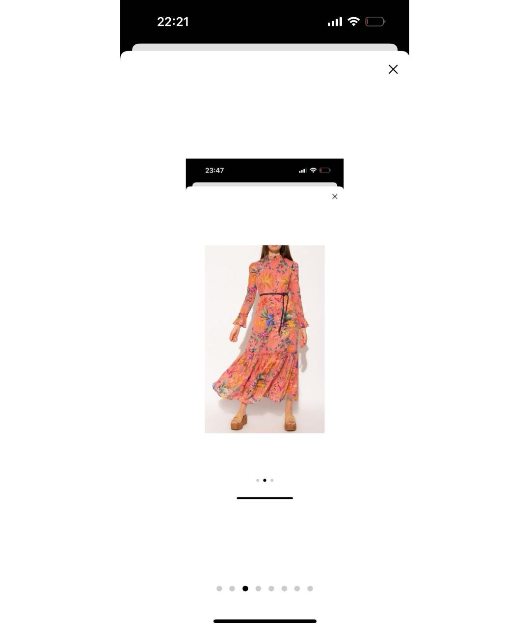 ZIMMERMANN Коралловое хлопковое повседневное платье, фото 2