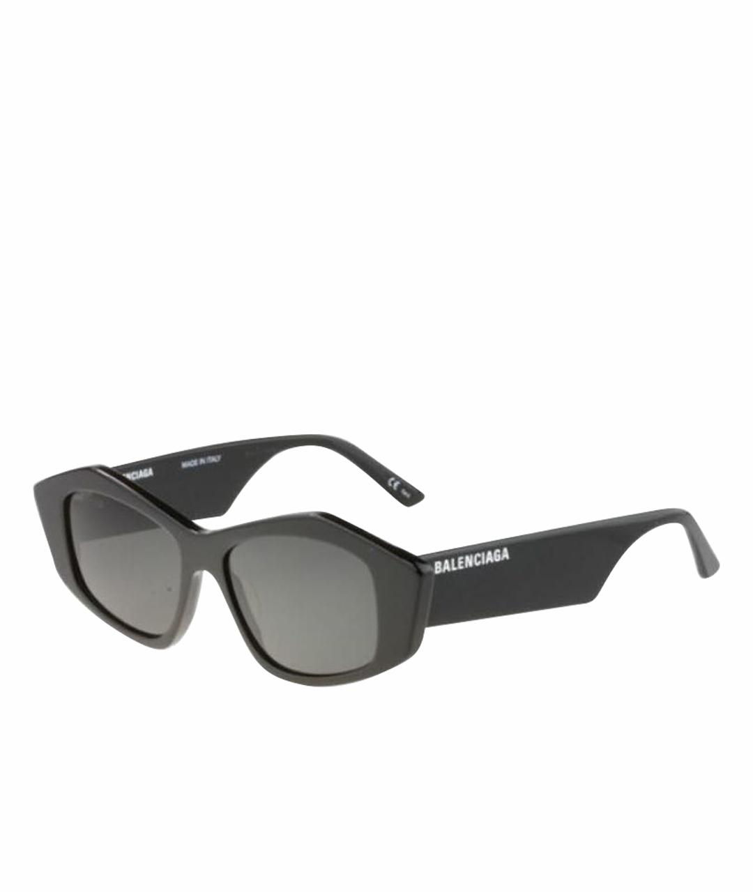 BALENCIAGA Черные пластиковые солнцезащитные очки, фото 1