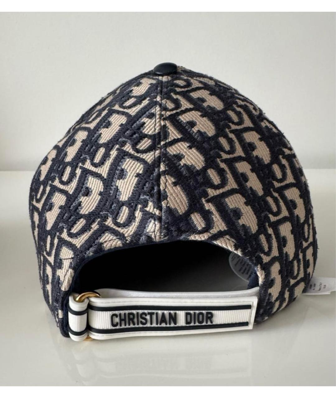 CHRISTIAN DIOR Темно-синяя хлопковая кепка, фото 2