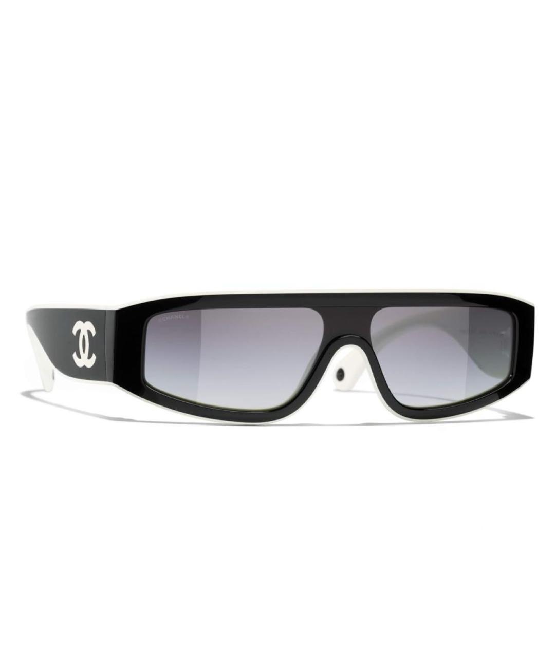 CHANEL Черные пластиковые солнцезащитные очки, фото 1
