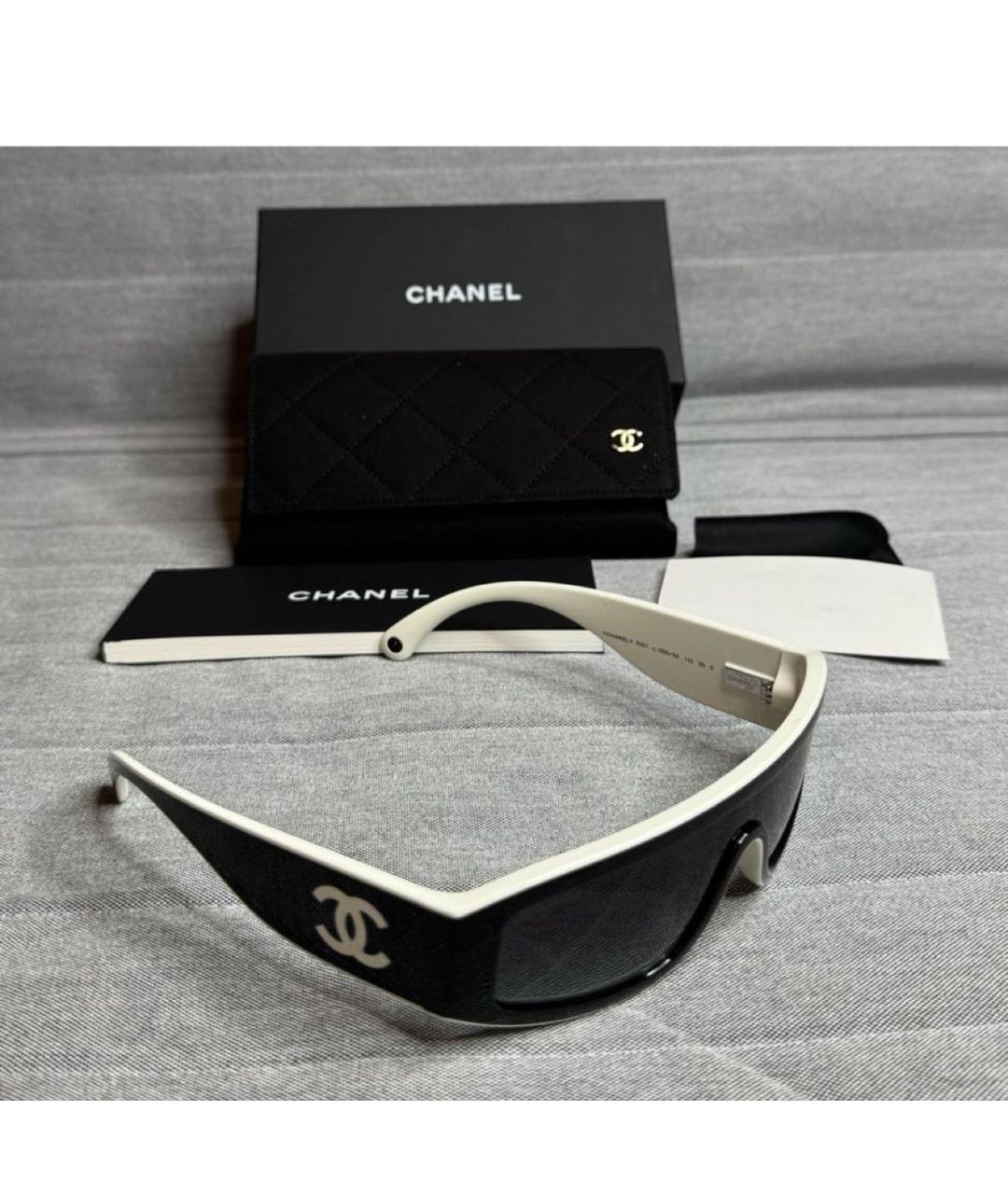 CHANEL Черные пластиковые солнцезащитные очки, фото 2