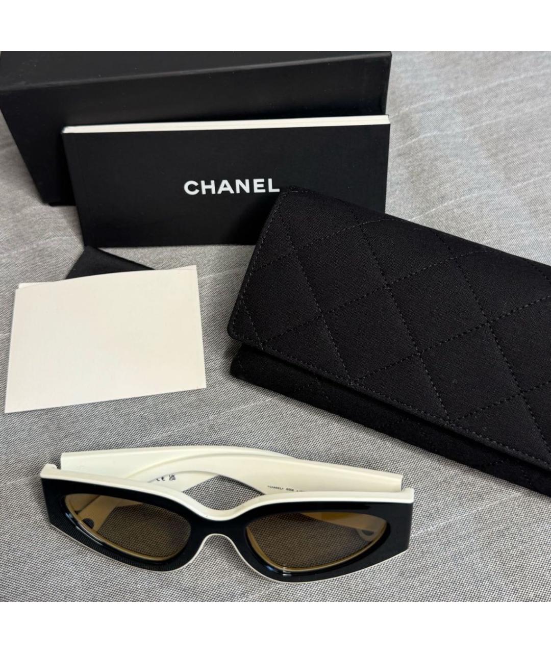 CHANEL Черные пластиковые солнцезащитные очки, фото 2