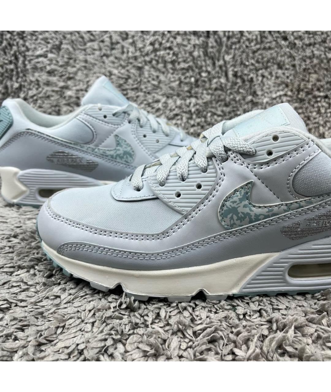 NIKE Голубые синтетические низкие кроссовки / кеды, фото 5