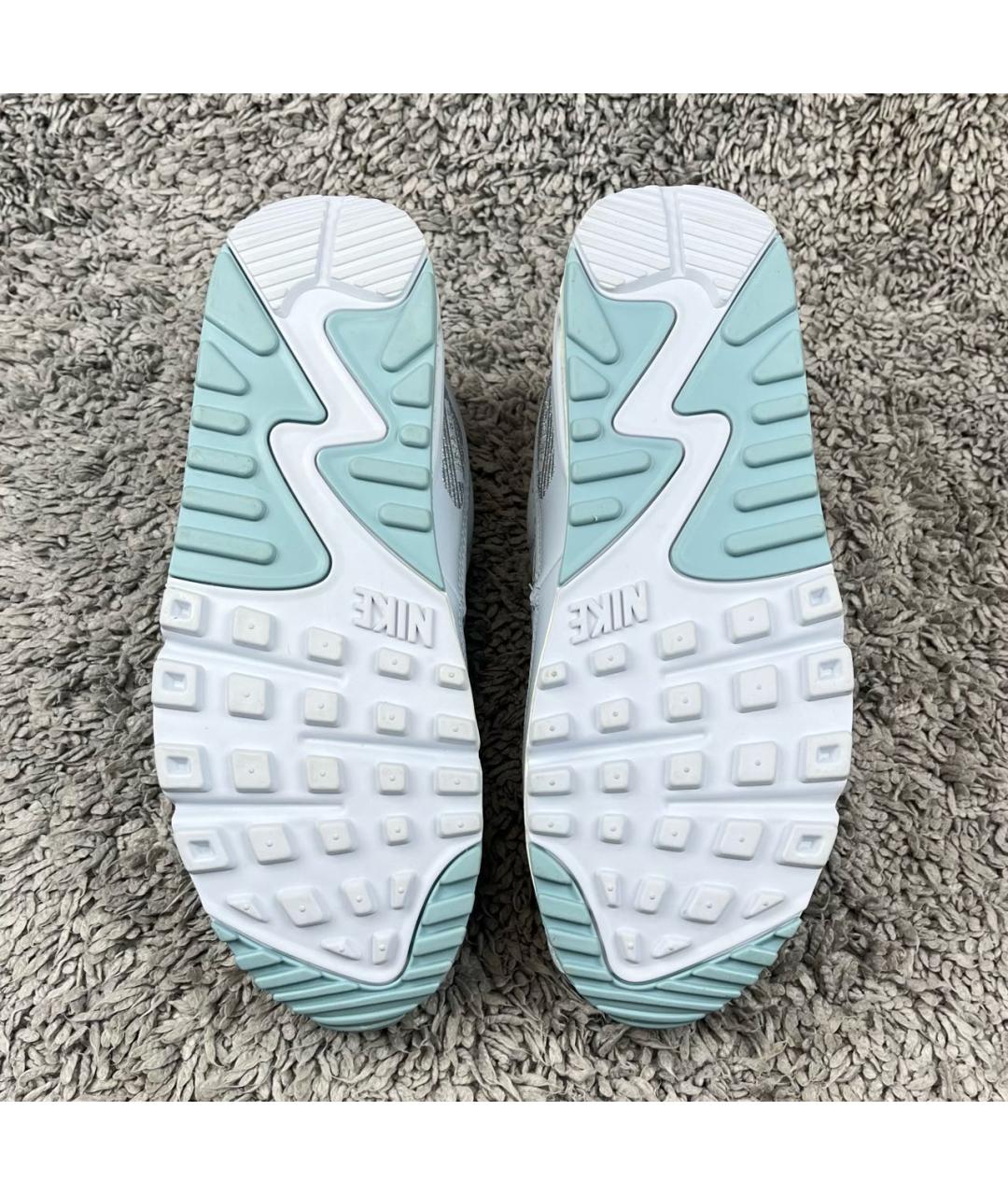 NIKE Голубые синтетические низкие кроссовки / кеды, фото 6