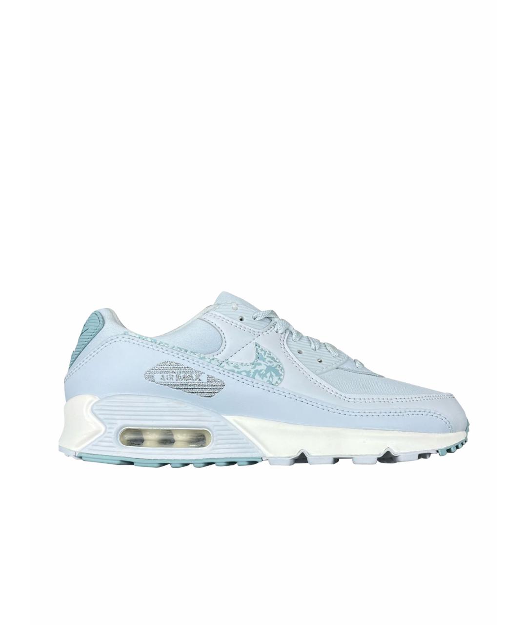 NIKE Голубые синтетические низкие кроссовки / кеды, фото 1