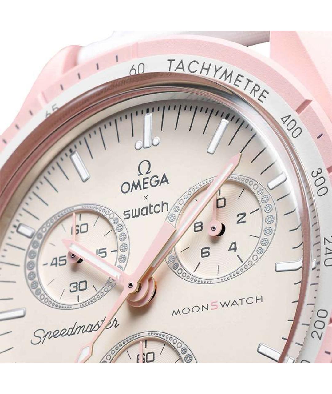 OMEGA Розовые керамические часы, фото 4