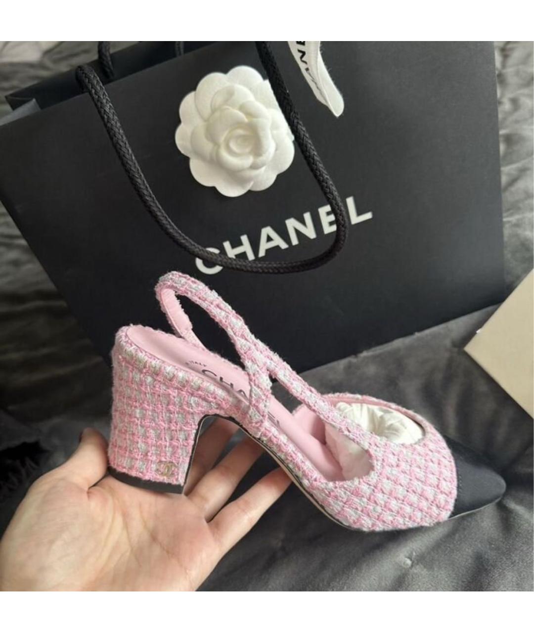 CHANEL Розовые туфли, фото 4