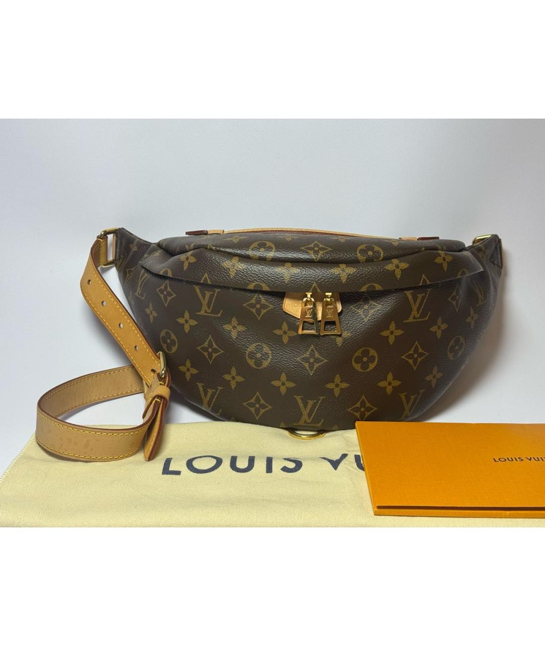 LOUIS VUITTON Коричневая поясная сумка, фото 9