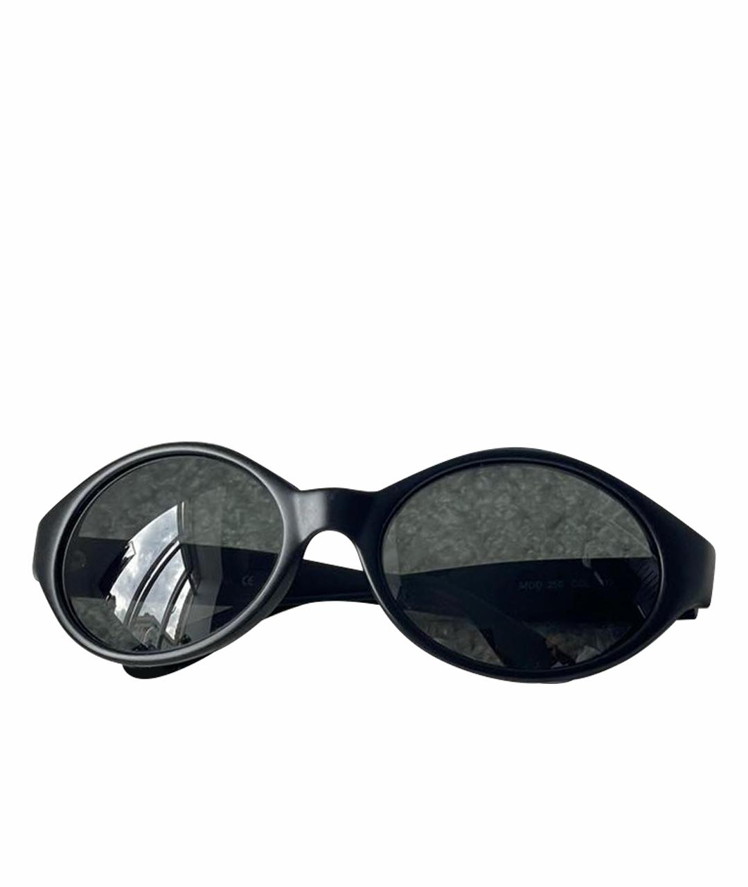 VERSACE Черные пластиковые солнцезащитные очки, фото 1
