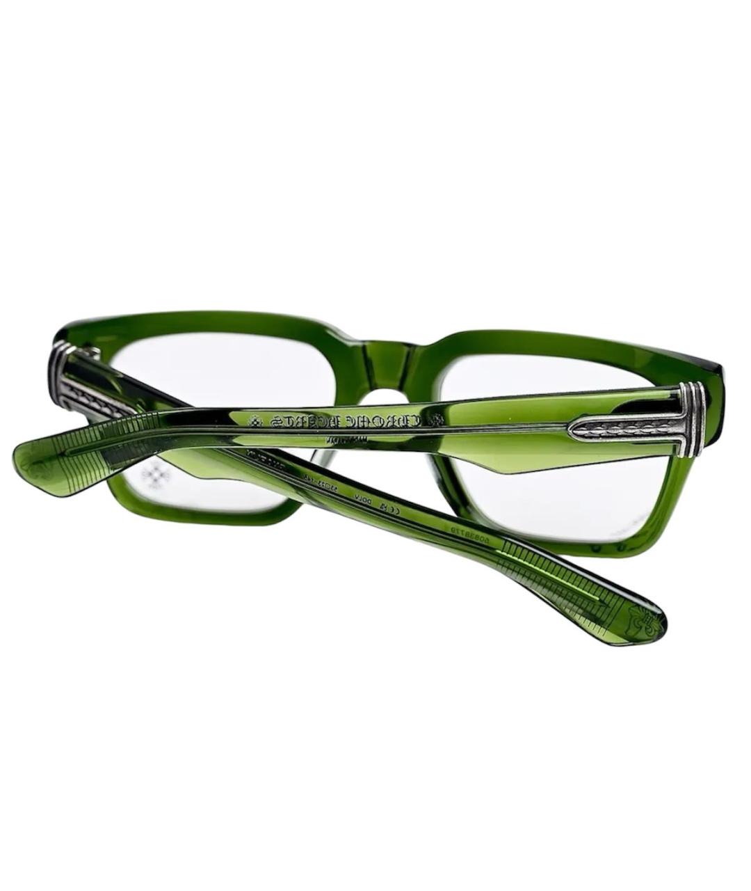 CHROME HEARTS Зеленые пластиковые солнцезащитные очки, фото 5