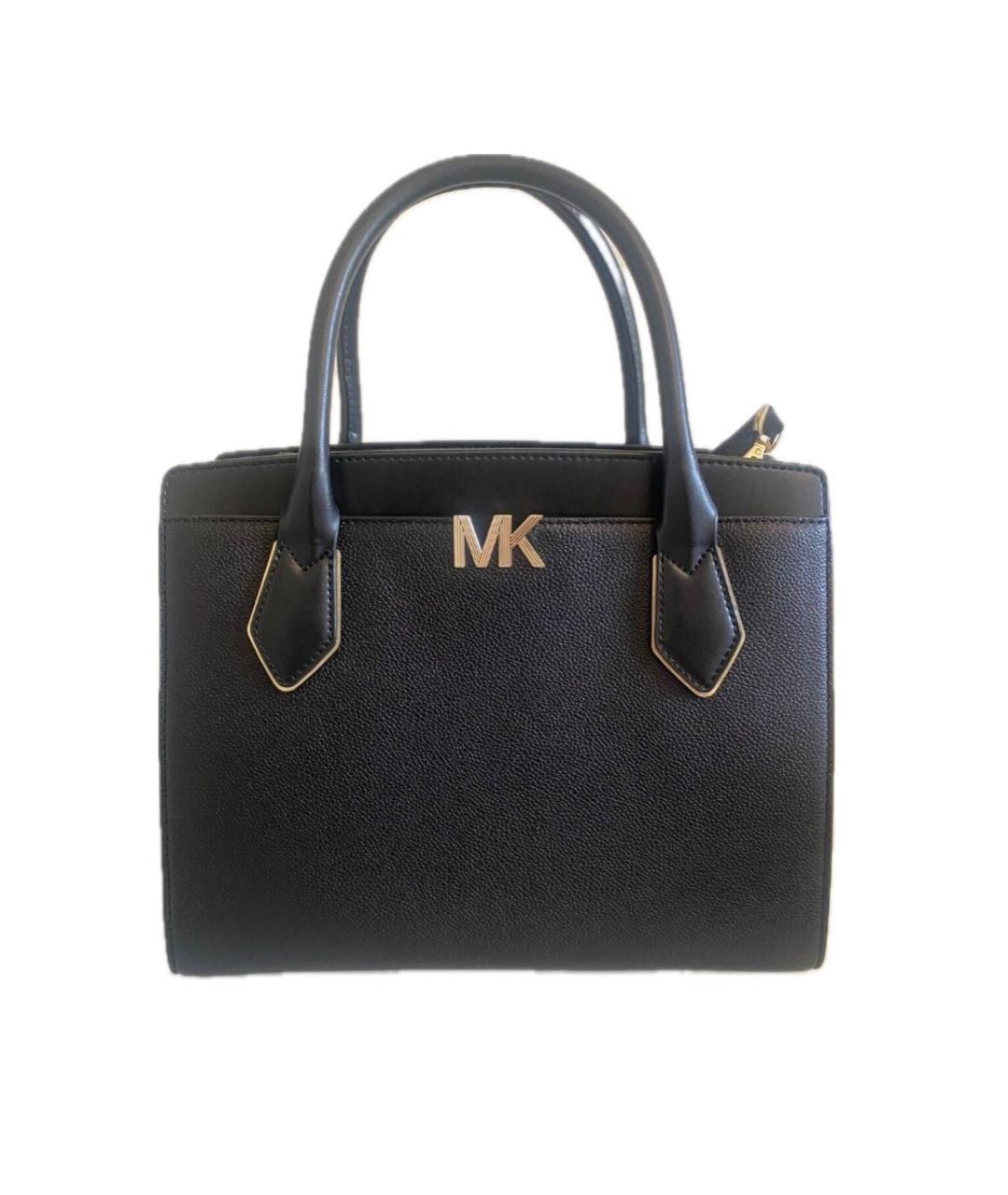 MICHAEL KORS Черная кожаная сумка с короткими ручками, фото 1