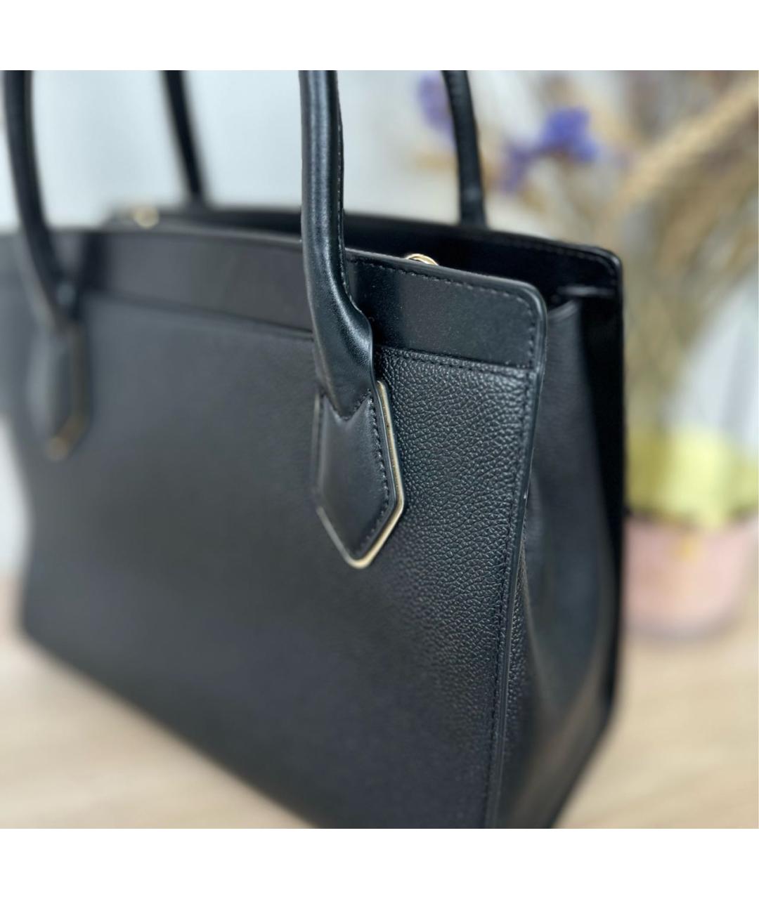 MICHAEL KORS Черная кожаная сумка с короткими ручками, фото 3