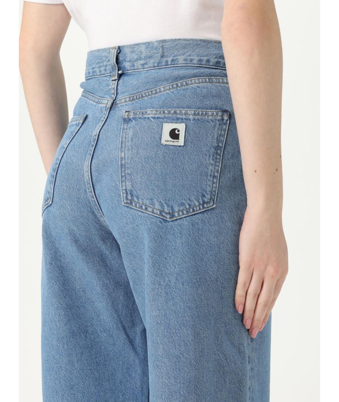 CARHARTT WIP Синие хлопковые прямые джинсы, фото 4