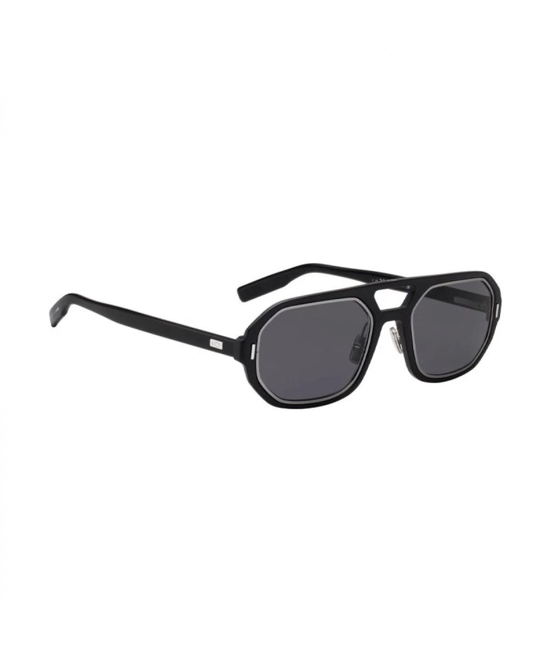 CHRISTIAN DIOR Черные пластиковые солнцезащитные очки, фото 2