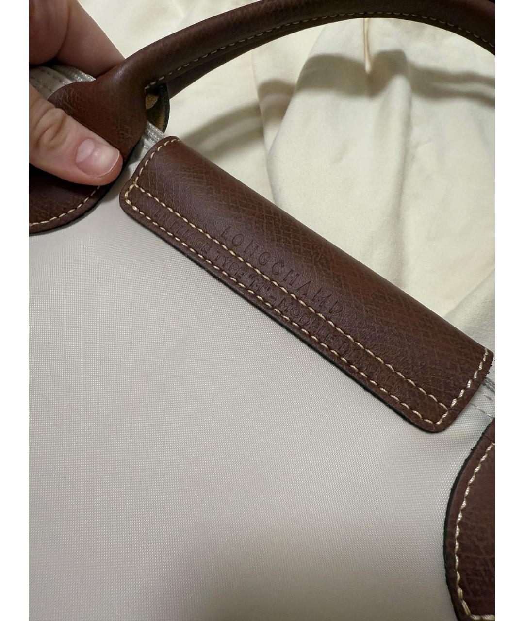 LONGCHAMP Бежевая тканевая сумка тоут, фото 8