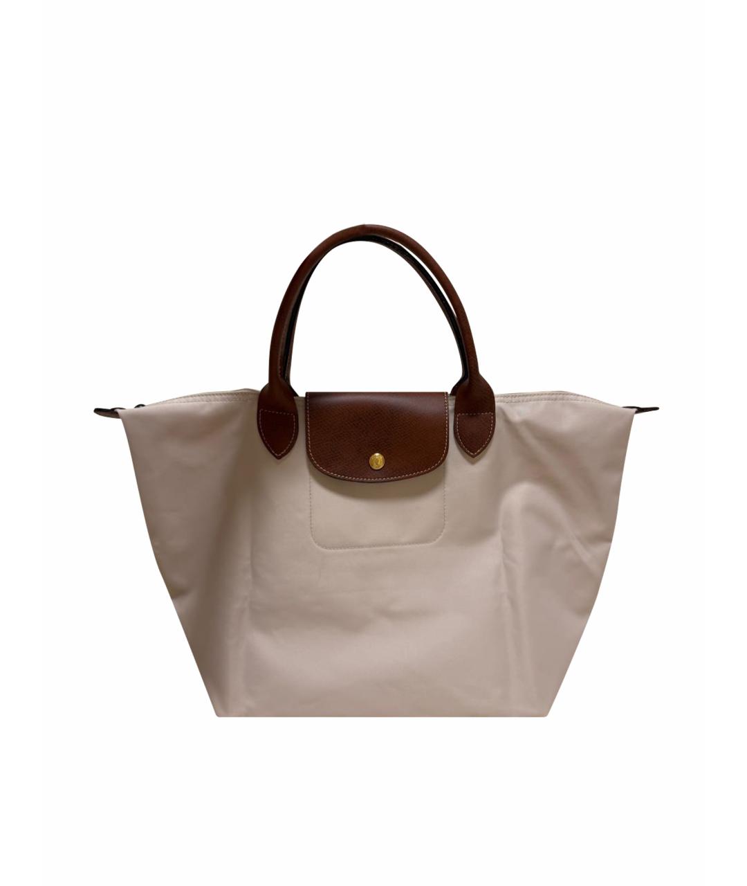 LONGCHAMP Бежевая тканевая сумка тоут, фото 1