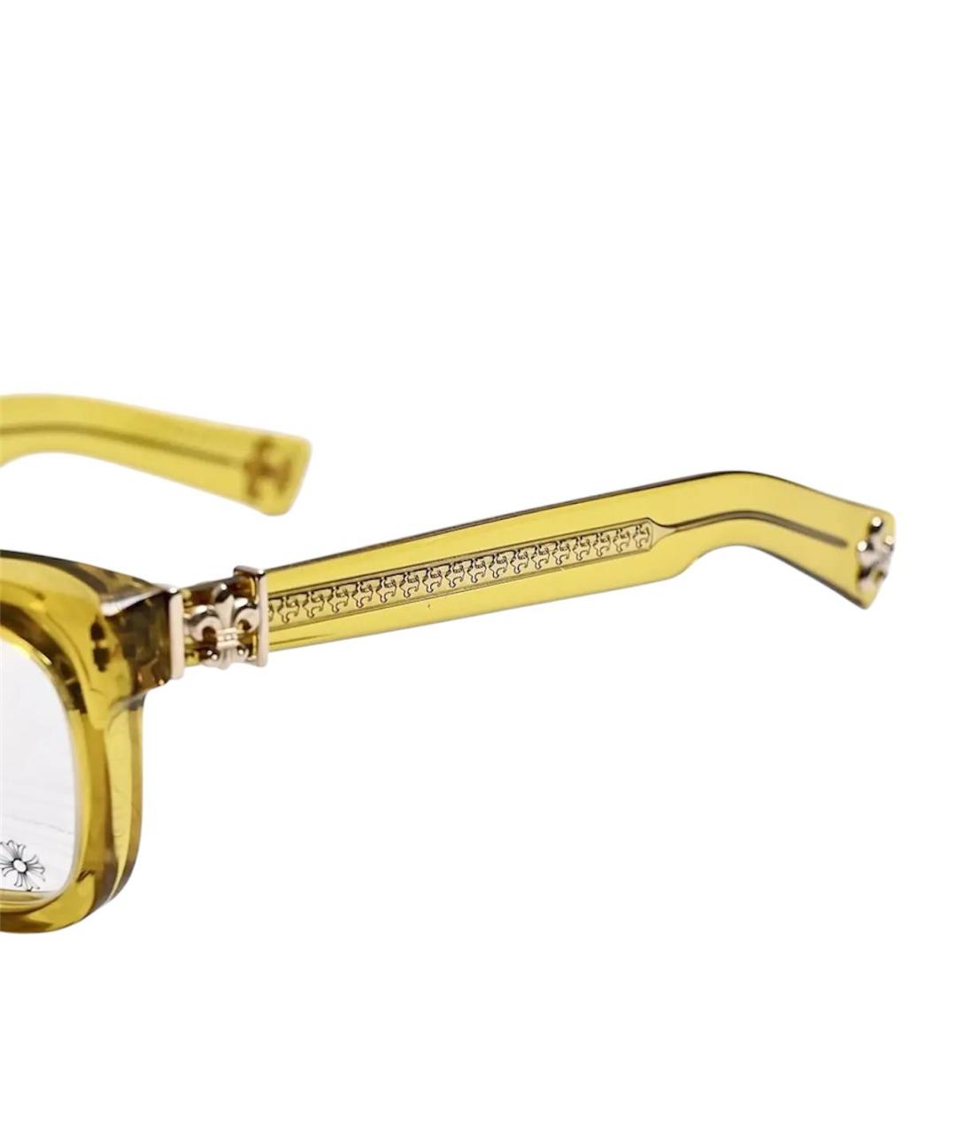 CHROME HEARTS Желтые пластиковые солнцезащитные очки, фото 2