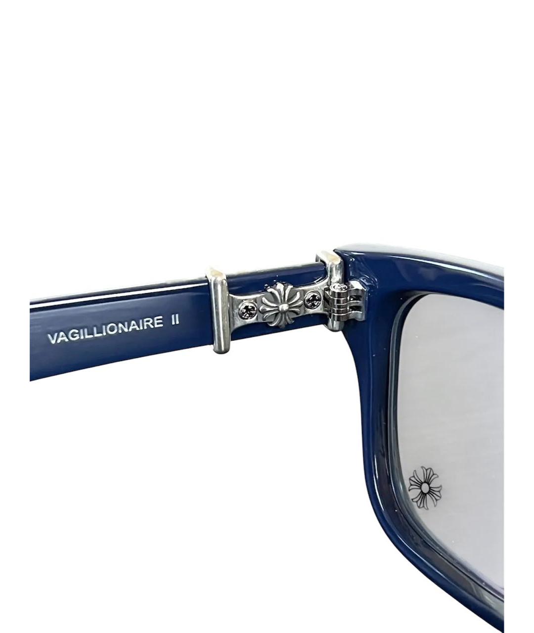 CHROME HEARTS Темно-синие пластиковые солнцезащитные очки, фото 4