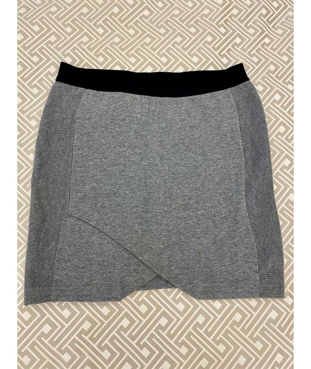 ALEXANDER WANG Серая хлопковая юбка мини, фото 2