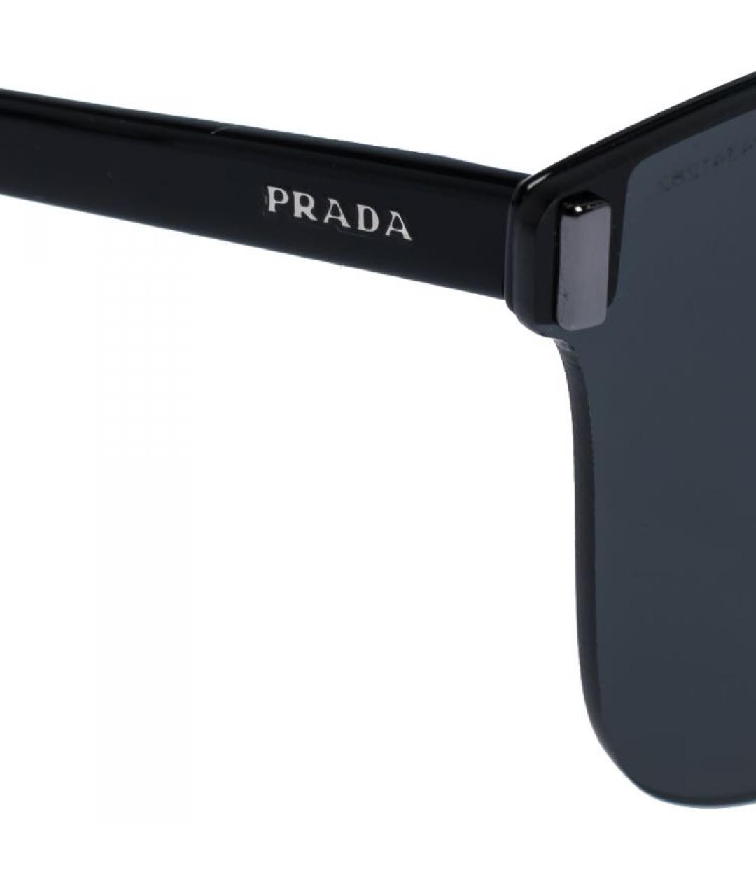 PRADA Черные пластиковые солнцезащитные очки, фото 3