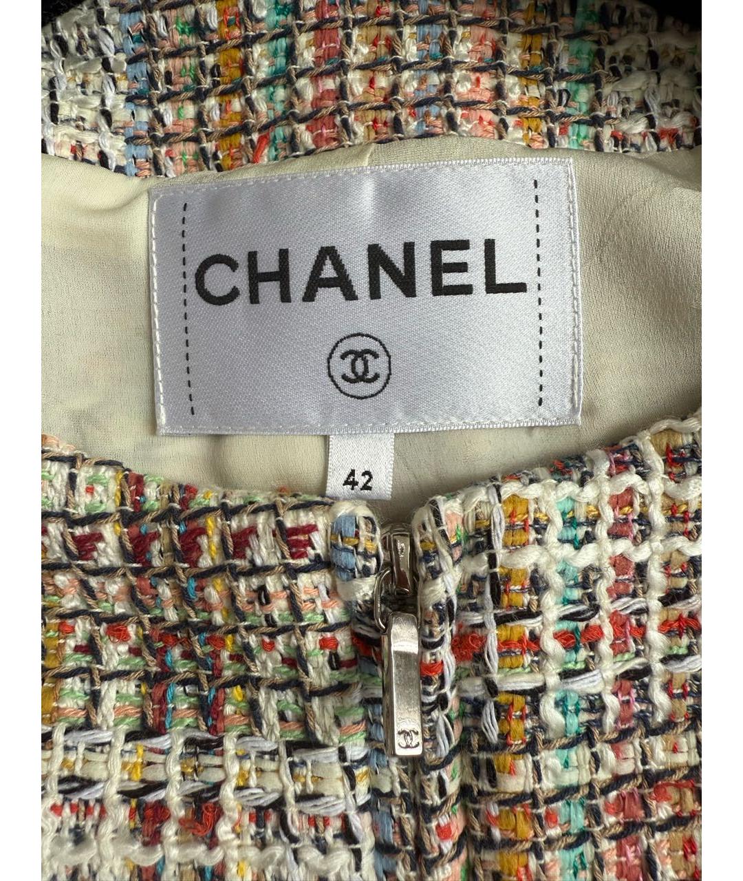 CHANEL Мульти твидовый жакет/пиджак, фото 3