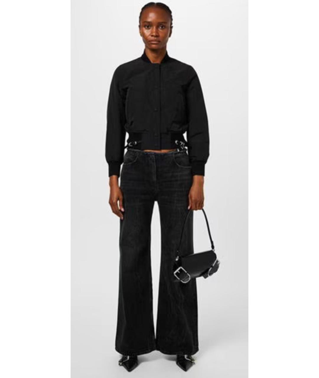GIVENCHY Черные хлопковые джинсы клеш, фото 7