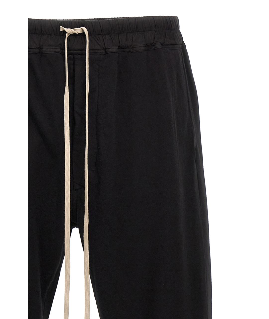 RICK OWENS DRKSHDW Черные хлопковые повседневные брюки, фото 3