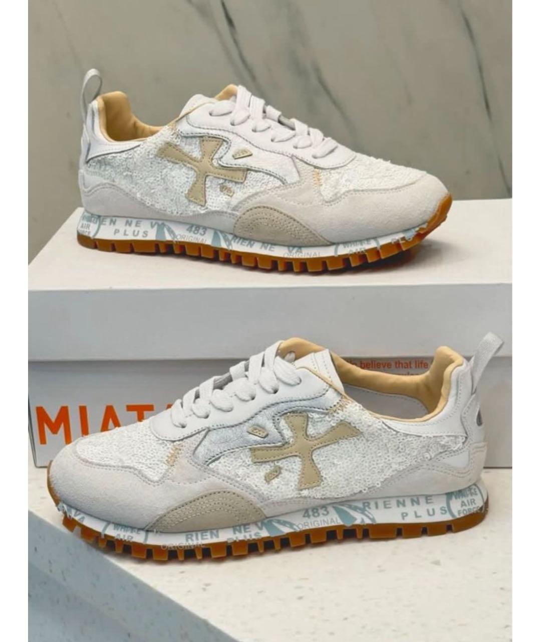 PREMIATA Белые кожаные кроссовки, фото 2