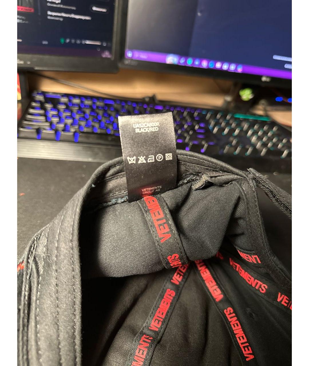 VETEMENTS Черная хлопковая кепка/бейсболка, фото 7