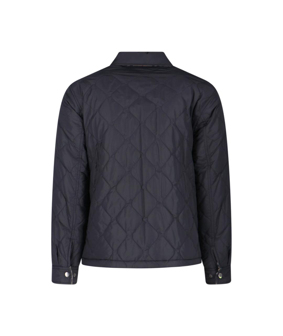 BURBERRY Черная полиамидовая куртка, фото 2